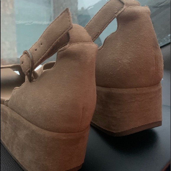 NICOLE - Taupe Suede Wedges - Picture 5 of 6